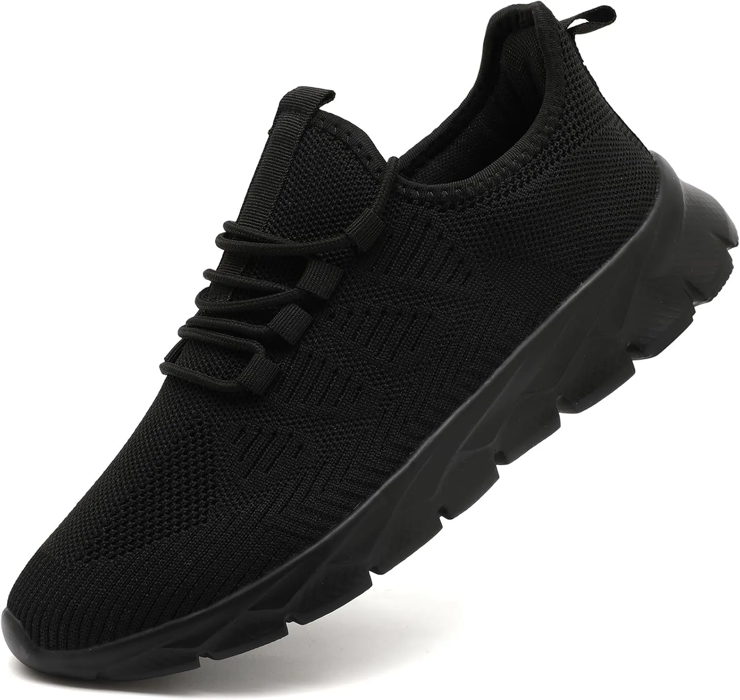 Womens Tennis Running Shoes Walking Comfortable Slip On Breathable Non Slip Athletic Gym Workout Cross Training Fashion Sneakers,Black,Size 8.5