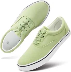 yageyan Men??s Low Top Canvas Walking Shoes Lace-up Fashion Sneakers Casual